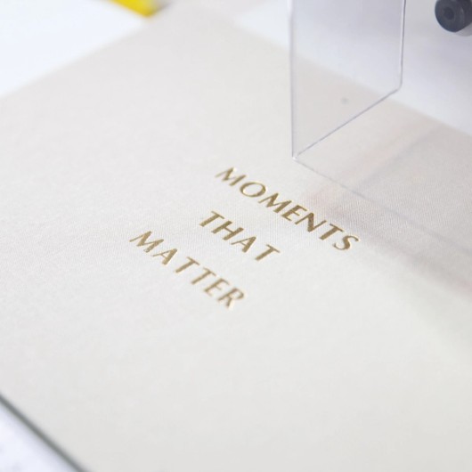 Album photo en lin avec embossage