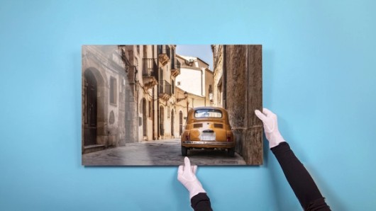 Print behind acrylic glass