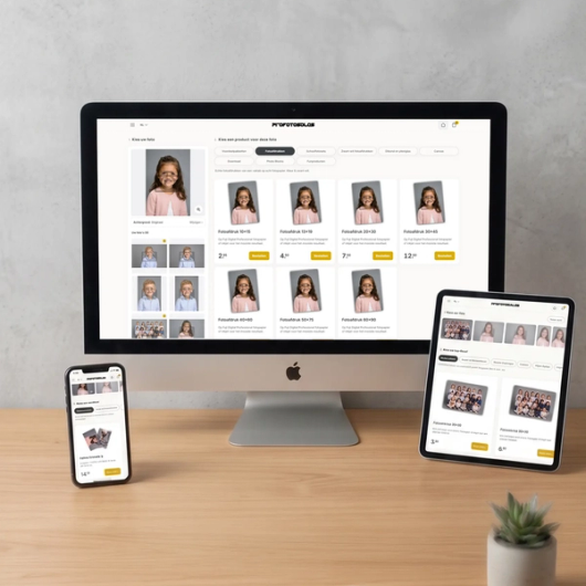 Screenshots of the Profotosales platform