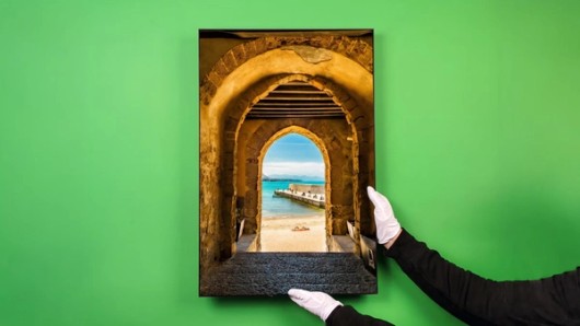 Acoustic Wall Art auf grünem Hintergrund
