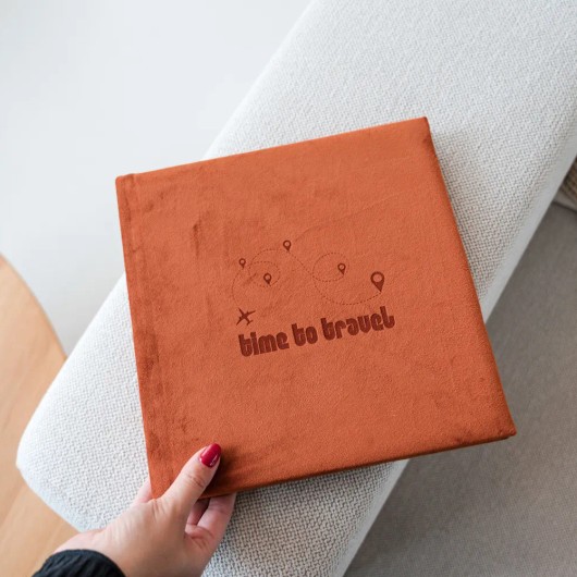 Koffietafelboek met Velvet Whiskey kaftmateriaal