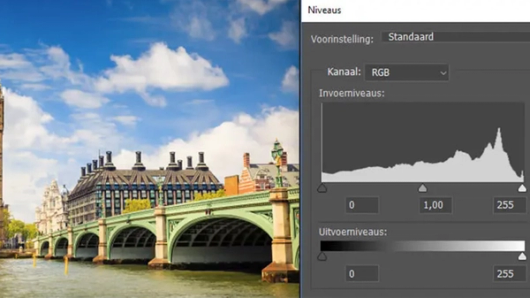 naar rechts verschoven vorm histogram