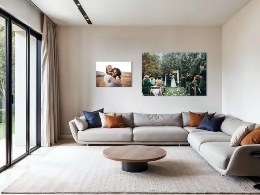 Foto op canvas in interieur