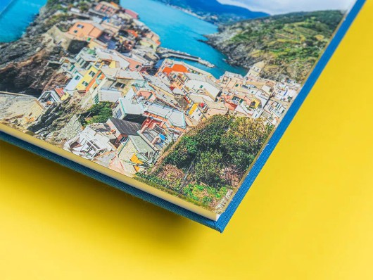Premium fotoboek blauw acrylglas