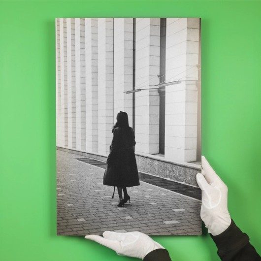 Kleurenfoto van een dorp als Fine Art print op lichtgewicht forex, van voren