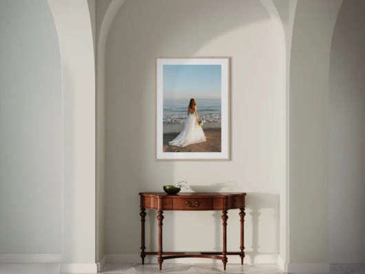 Foto in lijst met passe-partout