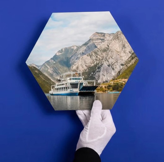 Hexagon muurfoto 
