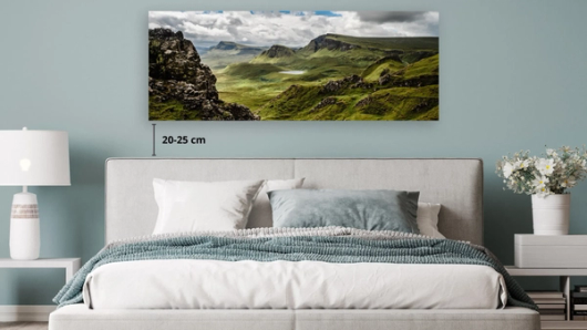 afmeting wanddecoratie boven het bed