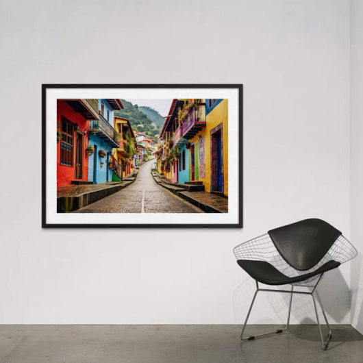 Framed photo in museum