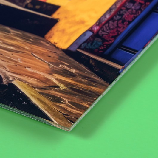 Direktdruck hinter Acrylglas aus der Perspektive