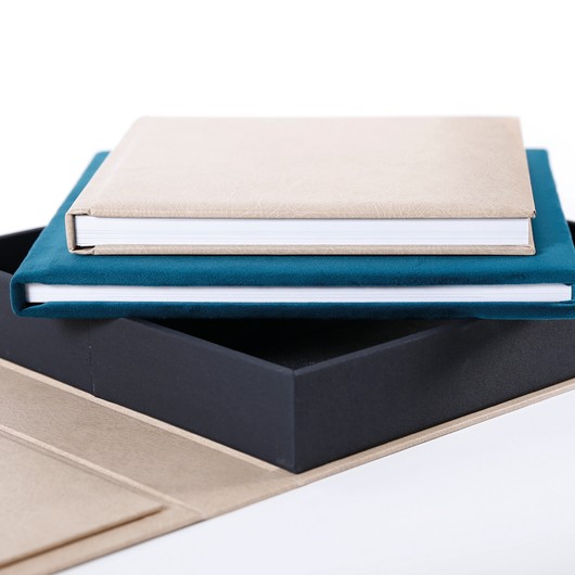 Livre photo professionnel avec boîte de conservation sur mesure