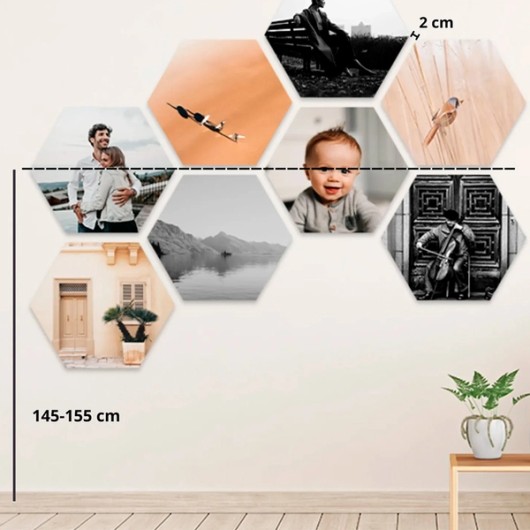 Hexagon fotomuur