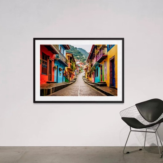 Print in lijst museum omgeving