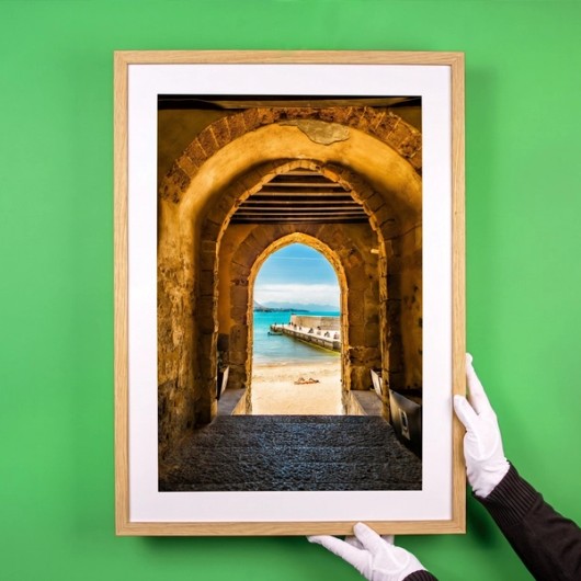 Framed print with passe-partout