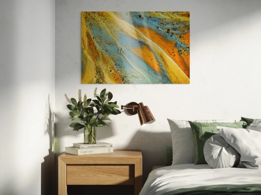 foto achter plexiglas slaapkamer