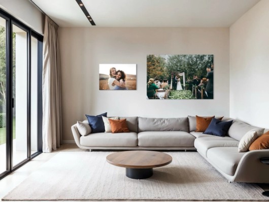 Foto op canvas in interieur