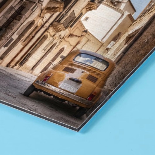 Direct print on brushed aluminium