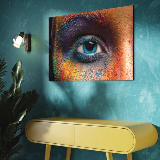 Photo derrière plexiglas présentée dans un intérieur