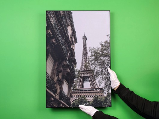 Art mural acoustique sur fond vert