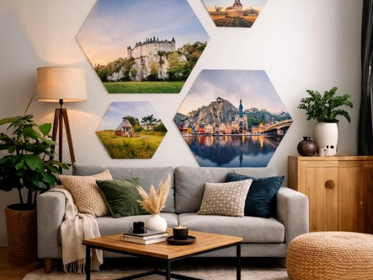 Hexagon fotomuur
