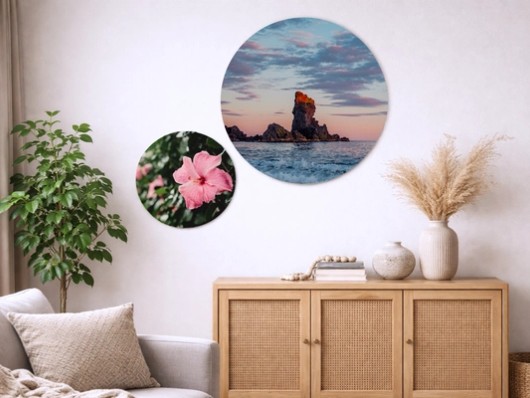 Décoration murale ronde dans l’intérieur