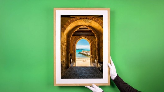 Framed print with passe-partout