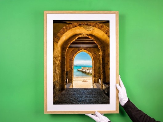 Framed print with passe-partout