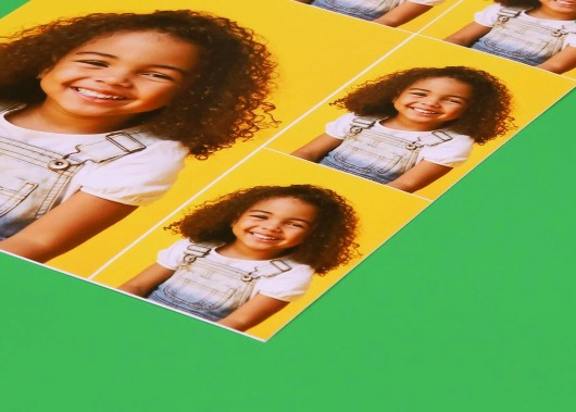 Schoolfotoset met verschillende formaten van dichtbij