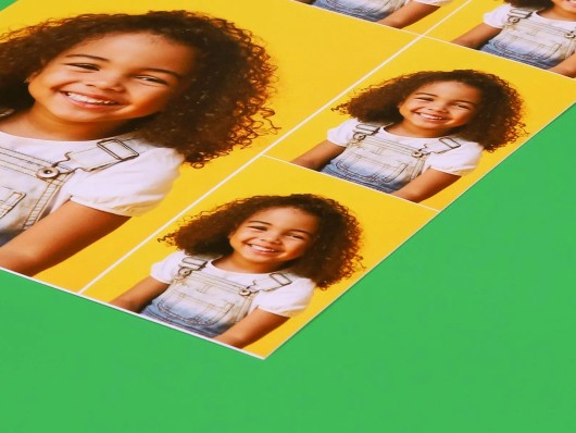 Schoolfotoset met verschillende formaten van dichtbij