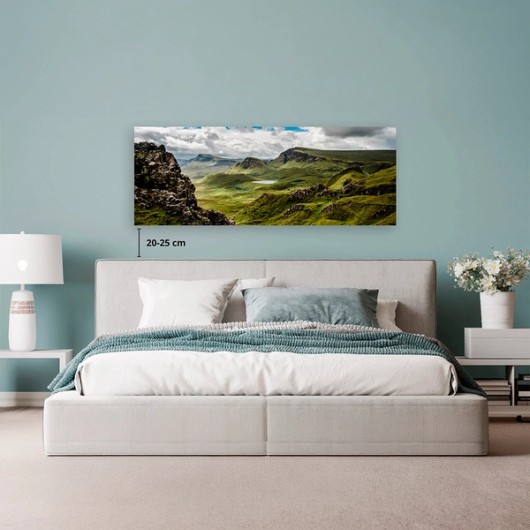 afmeting wanddecoratie boven het bed