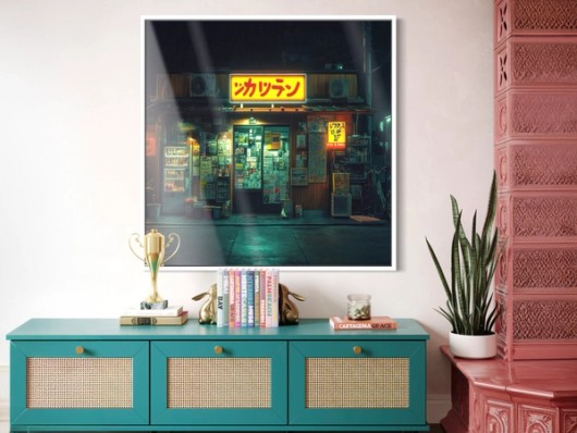 Print behind acrylic glass