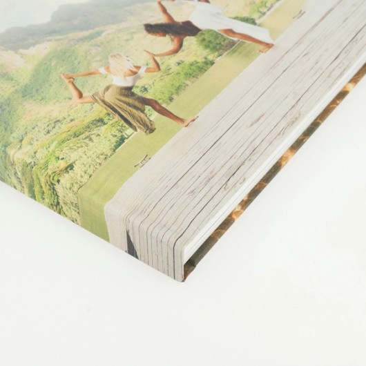 Vakantie fotoboek met linnen kaftmateriaal